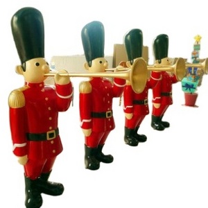 Outdoor Life-Size 6 Ft Fiberglass Christmas Nutcracker Luxury Commercial Decoration Resin giant nutcracker