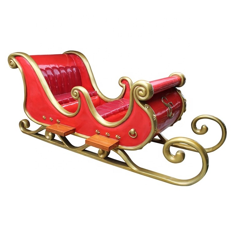 large christmas decoration Santa's Sleigh with Reindeer from Shopping Mall display photo booth