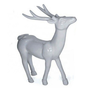 Deluxe Life-Size Fiberglass Reindeer for Christmas Decoration Painted Indoor Shopping Mall Usage Outdoor