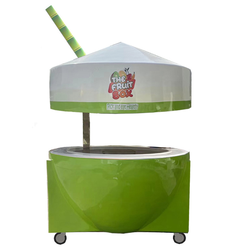 outdoor mobile food juice cart fruit coconut shape kiosk