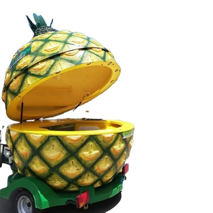 beach pineapple selling machine fresh juice vending bar fruit shape beautiful pineapple kiosk for juice