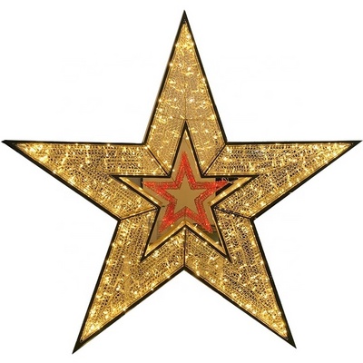 3D LED Star Outdoor Christmas Decoration large christmas decoration Star for Landscape Christmas Ornament