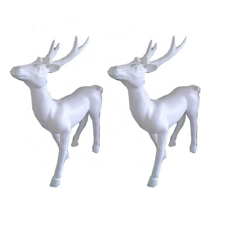 Large Fiberglass Reindeer Golden Elk Model Rustic Christmas Decorations for Indoor Outdoor Use Deer Shape Decoration Supplies