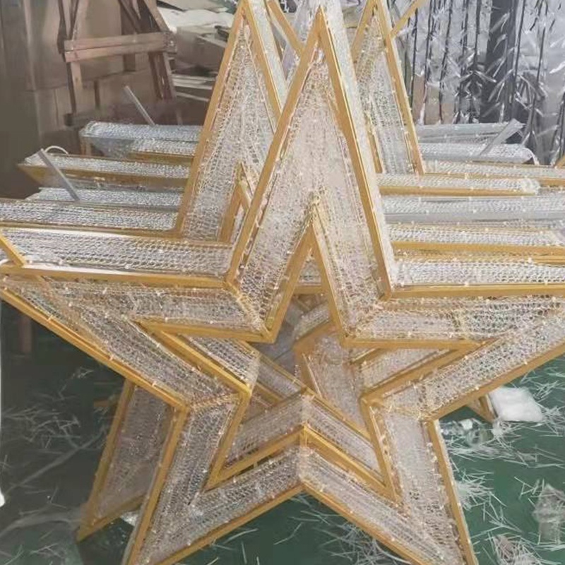 3D LED Star Outdoor Christmas Decoration large christmas decoration Star for Landscape Christmas Ornament