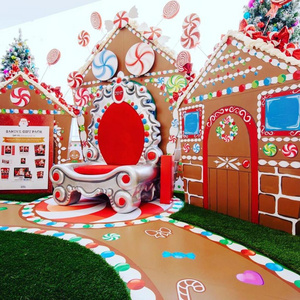 large christmas decoration  Santa Throne King Chairs for Outdoor Christmas Decoration Shopping Mall Supplies with Painting