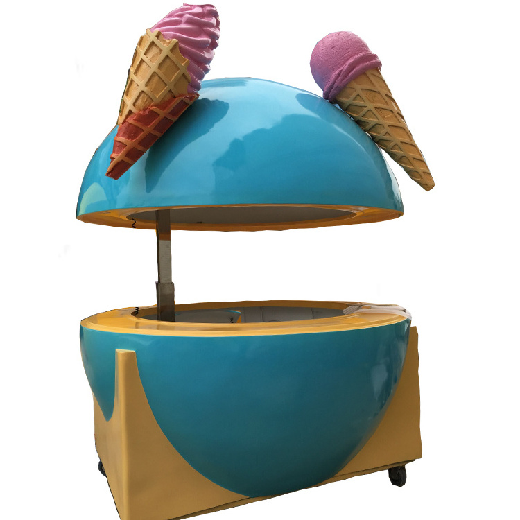 ice cream cart moveable shop kiosk for street beach shopping mall gelato stand