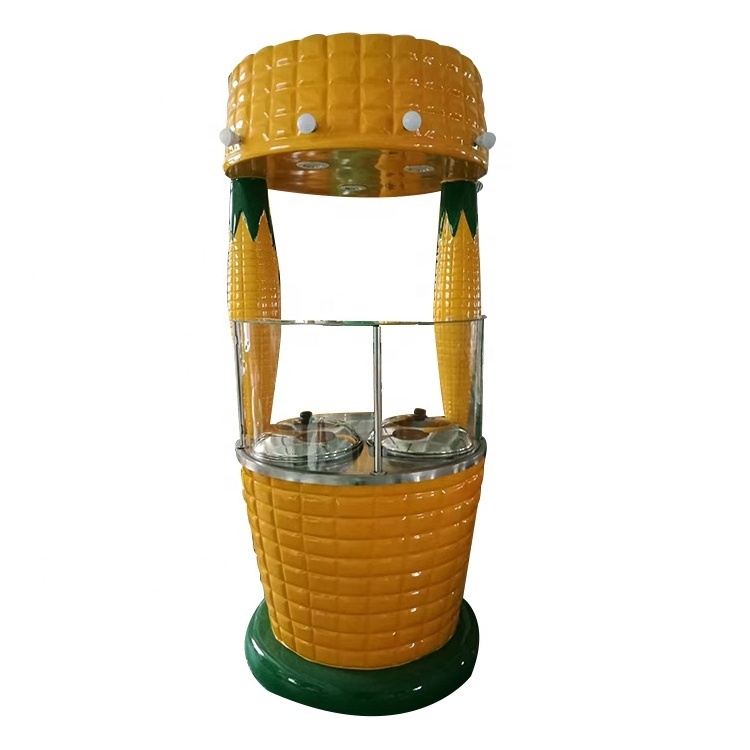 New attractive removable glass fiber food stall sweet corn cart