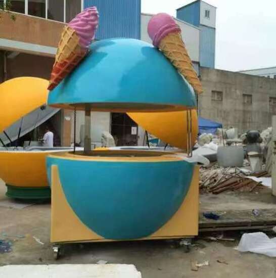 ice cream cart moveable shop kiosk for street beach shopping mall gelato stand