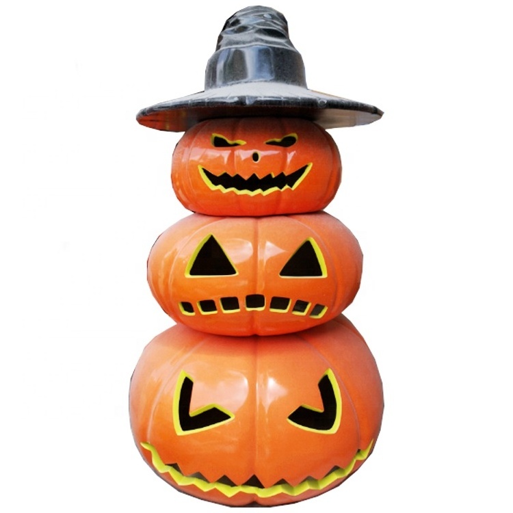 Large Artificial Fiberglass Pumpkin Model for Amusement Park for Halloween Christmas Decoration Outdoor Use