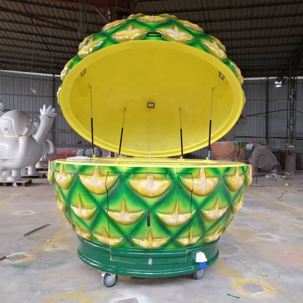 beach pineapple selling machine fresh juice vending bar fruit shape beautiful pineapple kiosk for juice