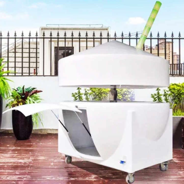 outdoor mobile food juice cart fruit coconut shape kiosk