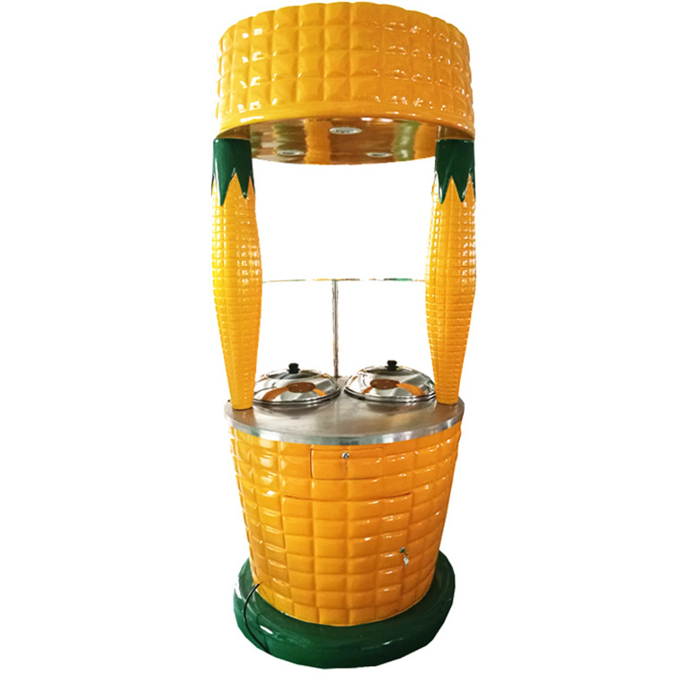 High Quality Outdoor Fiberglass Sweet Corn Cart Attractive Corncart Kiosk Electric Food Kiosk for Home Use