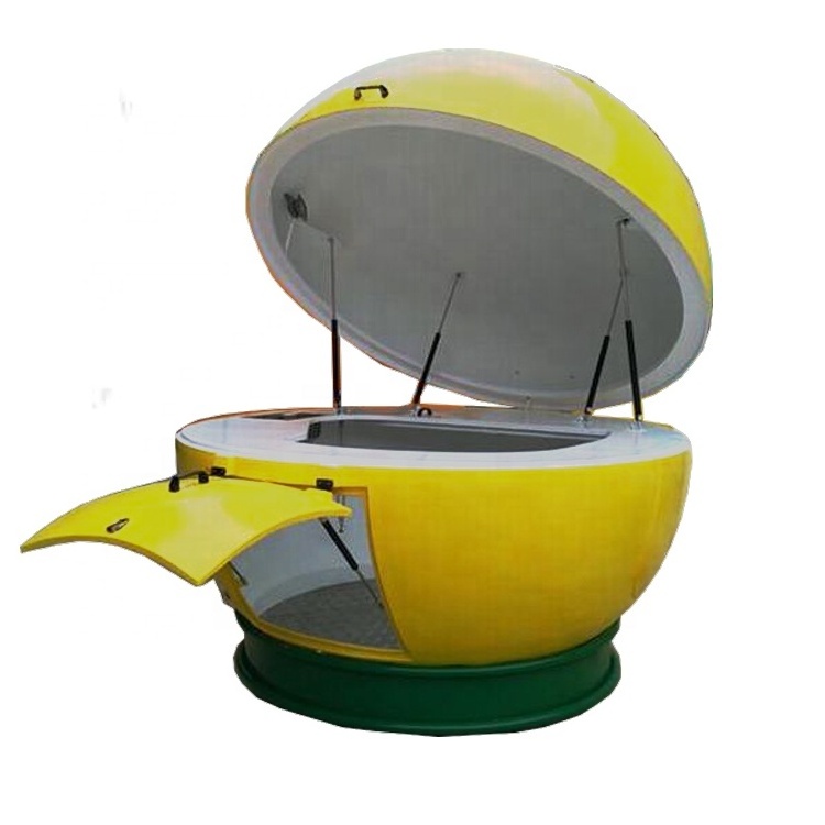 Fiberglass Portable Food Trailer Kiosk Orange Lemonade Fruit Shaped Cart Stand Fast Food Application