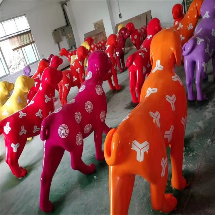 Hot-Selling High Quality Resin Dog Sculpture Fiberglass Animal Statue for Outdoor Art Anime Model Painting Decorations