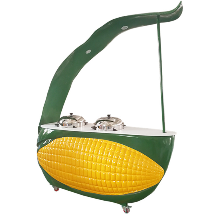 High Quality Outdoor Fiberglass Sweet Corn Cart Attractive Corncart Kiosk Electric Food Kiosk for Home Use