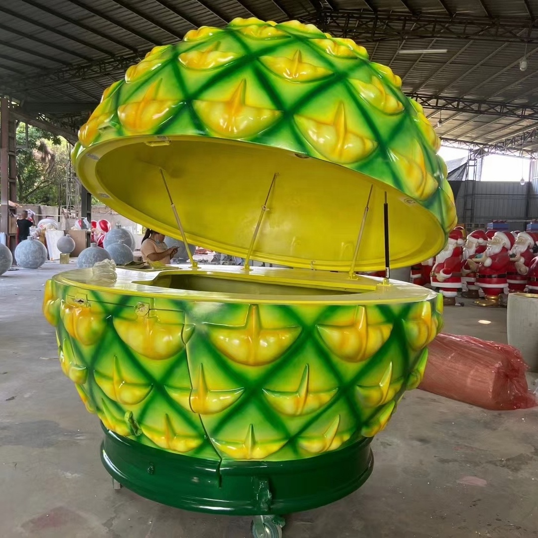 beach pineapple selling machine fresh juice vending bar fruit shape beautiful pineapple kiosk for juice