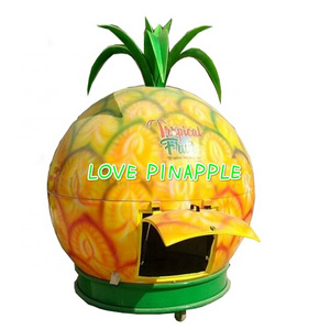 hotsale summer Pineapple juice bar kiosk fruit shape beautiful design kiosk