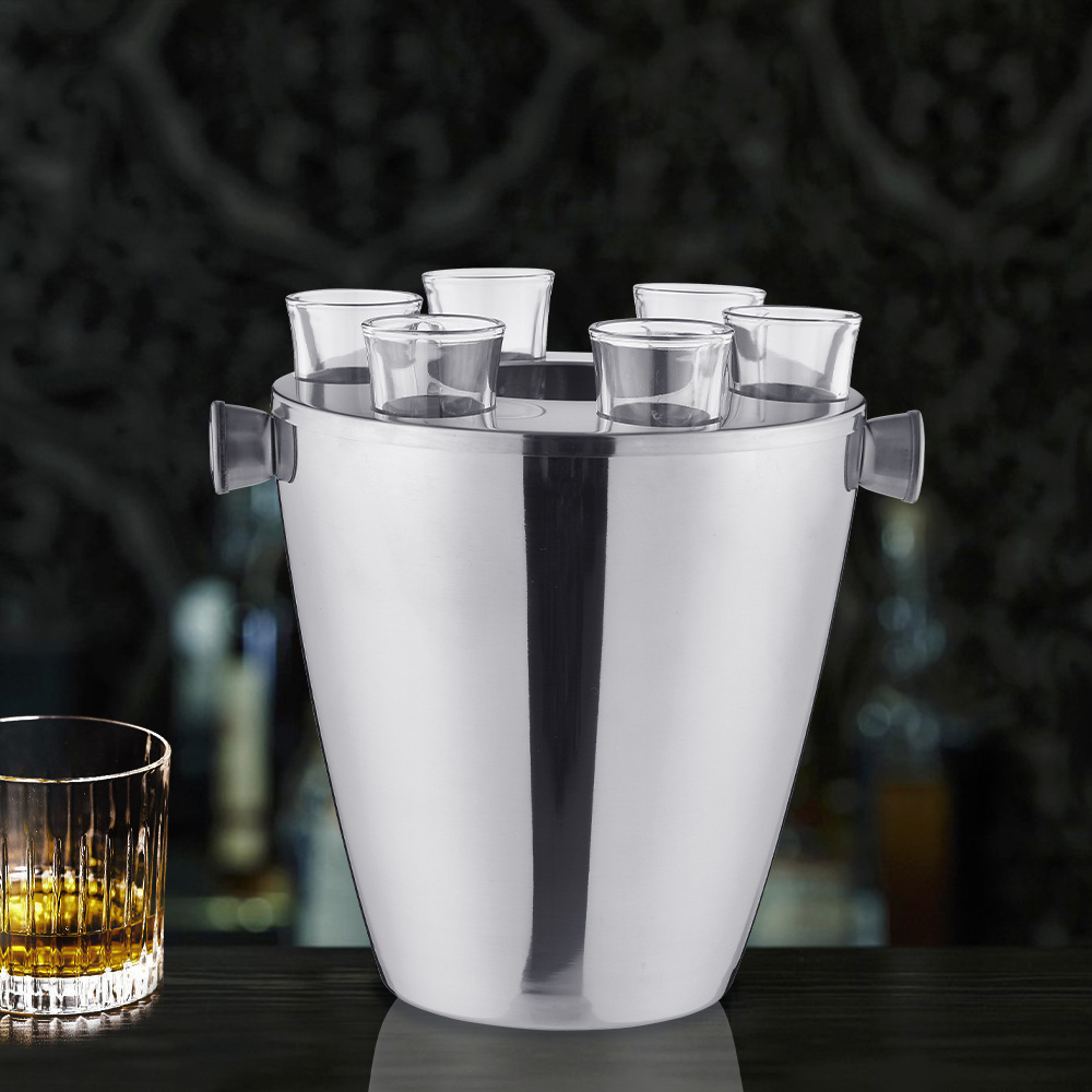 OUYADA Factory New Design Steel Large Night Club Stainless Steel Ice Bucket for Beer