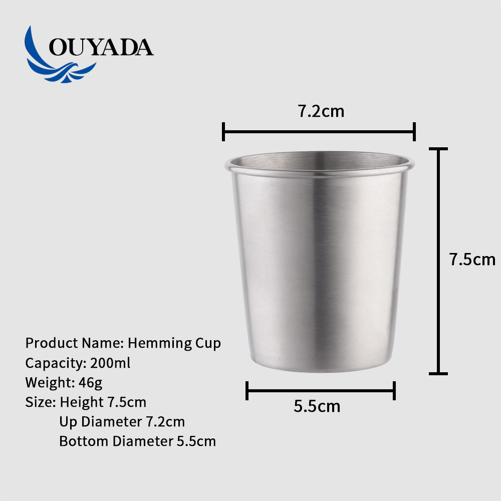 Factory Direct Indian Beer Mug the Wonderful 8oz 6 oz Stainless Steel Stackable Shot Cola Espresso 200ml Coffee Cups