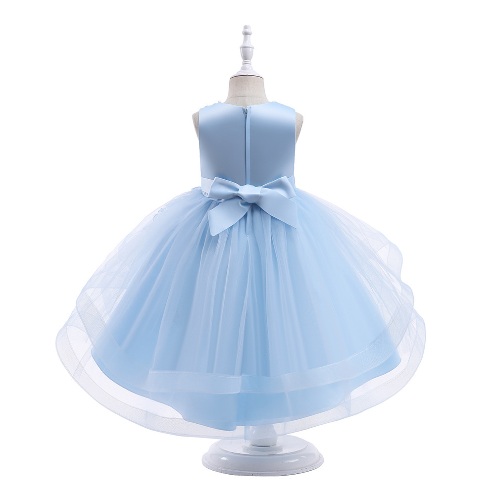 Elegant Girls Party princess clothes for girls Flower Wedding Bridesmaid Dresses for Girl 7 years