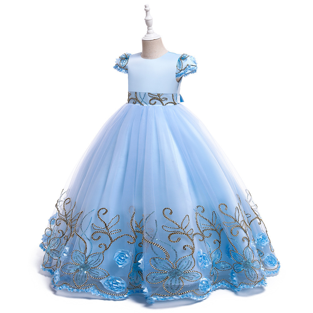 2023 girls boutique clothing baby birthday gowns kids party dress