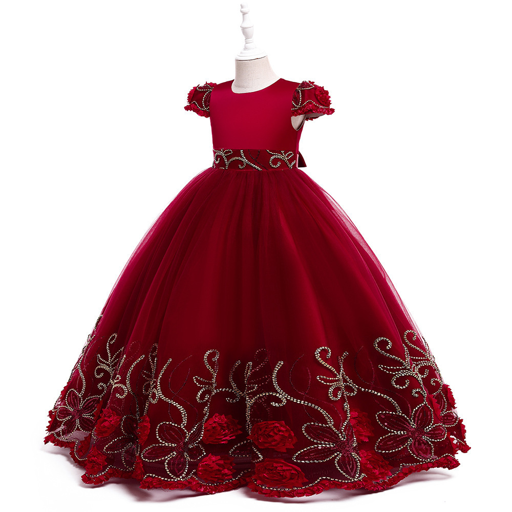 2023 girls boutique clothing baby birthday gowns kids party dress