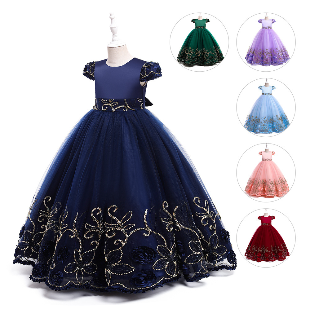 2023 girls boutique clothing baby birthday gowns kids party dress