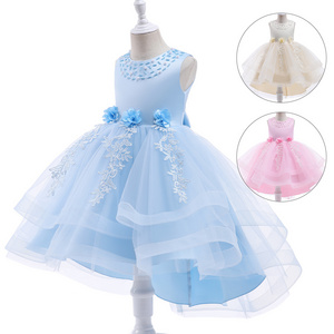 Elegant Girls Party princess clothes for girls Flower Wedding Bridesmaid Dresses for Girl 7 years