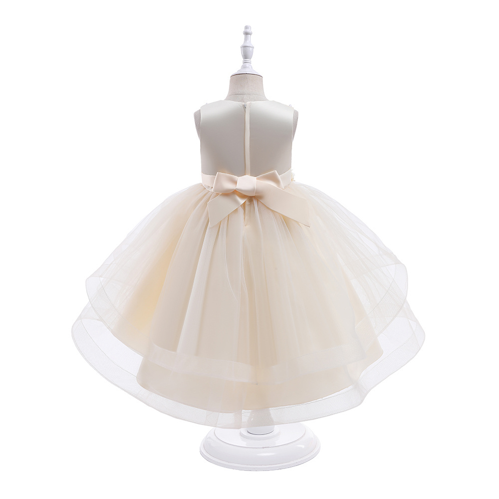 Elegant Girls Party princess clothes for girls Flower Wedding Bridesmaid Dresses for Girl 7 years