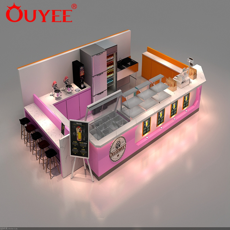 Commercial Coffee Shop Display Ideas Orange Juice Kiosk Shopping Mall