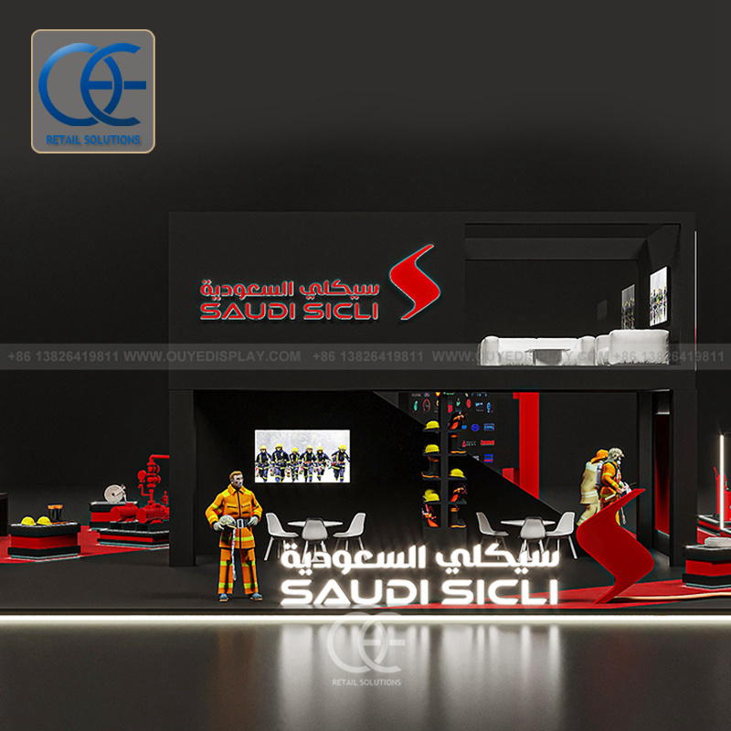 Factory Aluminum Expo Stand Showcase Recyclable Exhibits Display Sampling Booth Trade Show Booth With Led