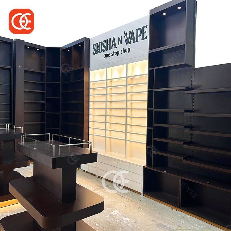 Glass Smoke Display Cigarettes Display Rack Glass Display Showcase Led Light Counter Top Cigarettes Shelf  For Shisha Shop