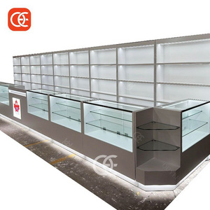 Glass Smoke Display Smoke Display Cabinet Mall Kiosk Glass Retail Store Display Counter For The Whole Shop Was Renovated