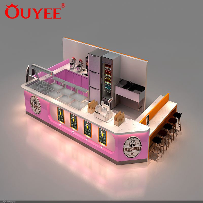 Commercial Coffee Shop Display Ideas Orange Juice Kiosk Shopping Mall