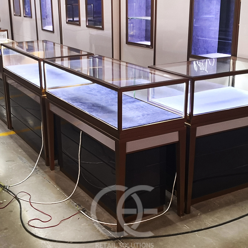 Customized Jewellery Showroom Furniture Design Used Glass Display Cases Modern Jewelry Display Cabinet