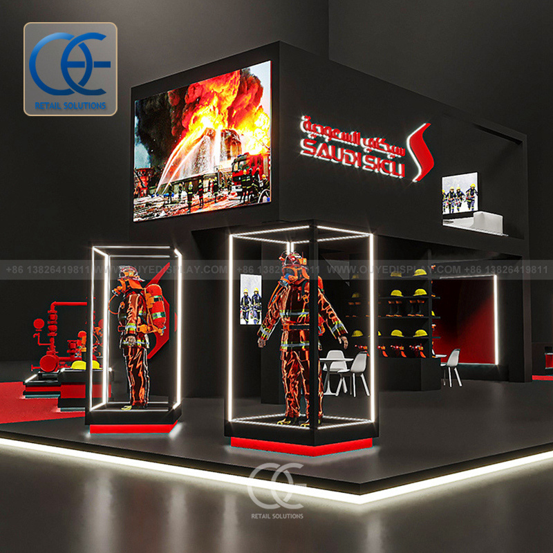 Factory Aluminum Expo Stand Showcase Recyclable Exhibits Display Sampling Booth Trade Show Booth With Led