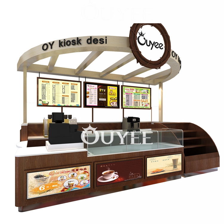 Shopping Mall Juice Bar Kiosk Design Operating Counter Milk Tea Kiosk Design Small Bar Counter Designs