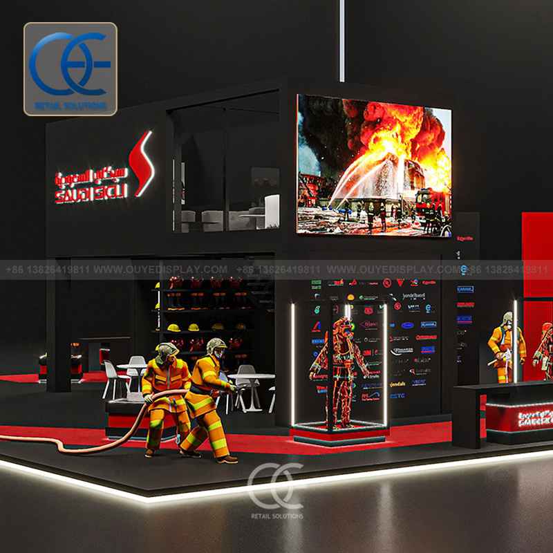 Factory Aluminum Expo Stand Showcase Recyclable Exhibits Display Sampling Booth Trade Show Booth With Led