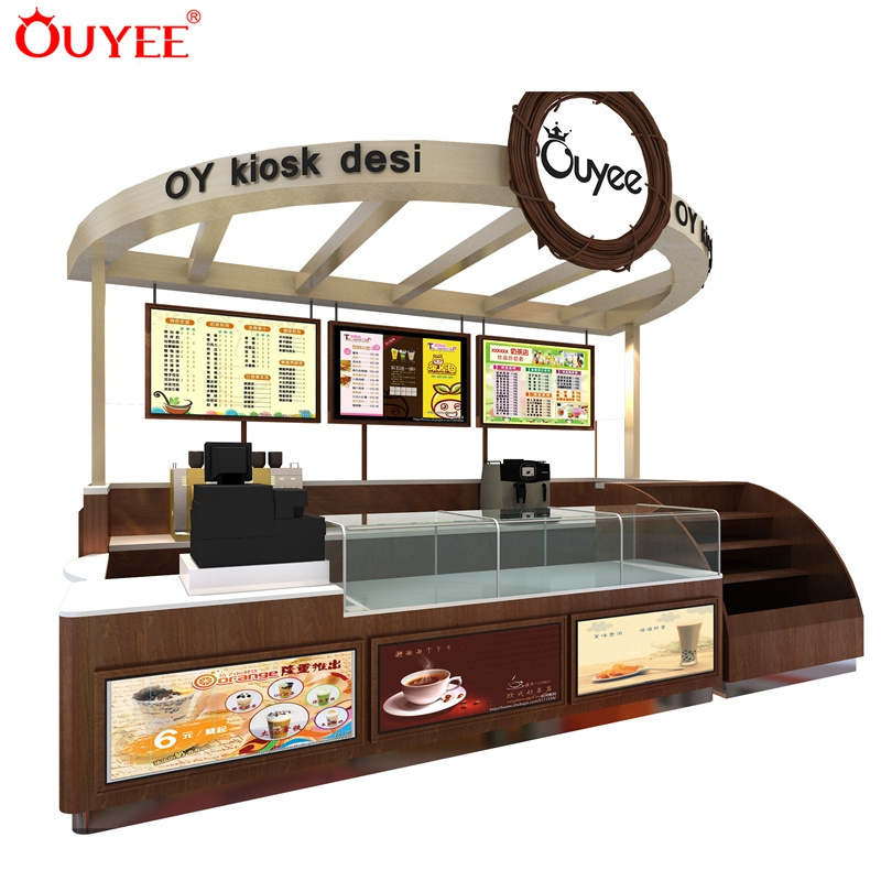 Shopping Mall Juice Bar Kiosk Design Operating Counter Milk Tea Kiosk Design Small Bar Counter Designs