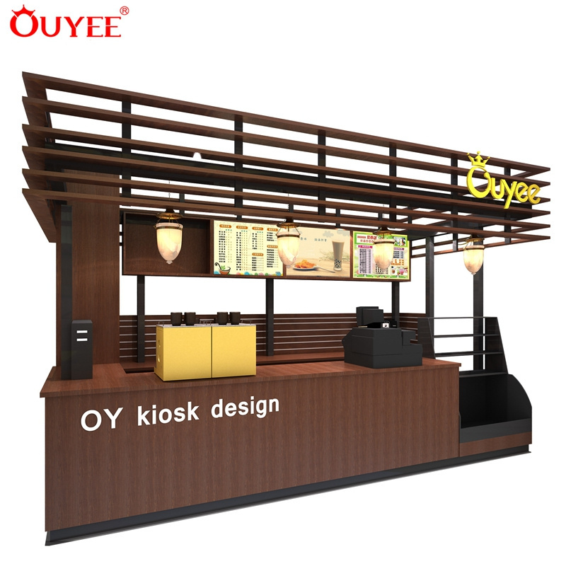 Shopping Mall Juice Bar Kiosk Design Operating Counter Milk Tea Kiosk Design Small Bar Counter Designs