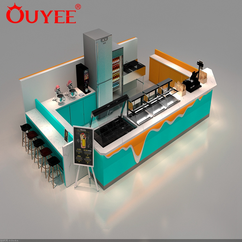 Commercial Coffee Shop Display Ideas Orange Juice Kiosk Shopping Mall