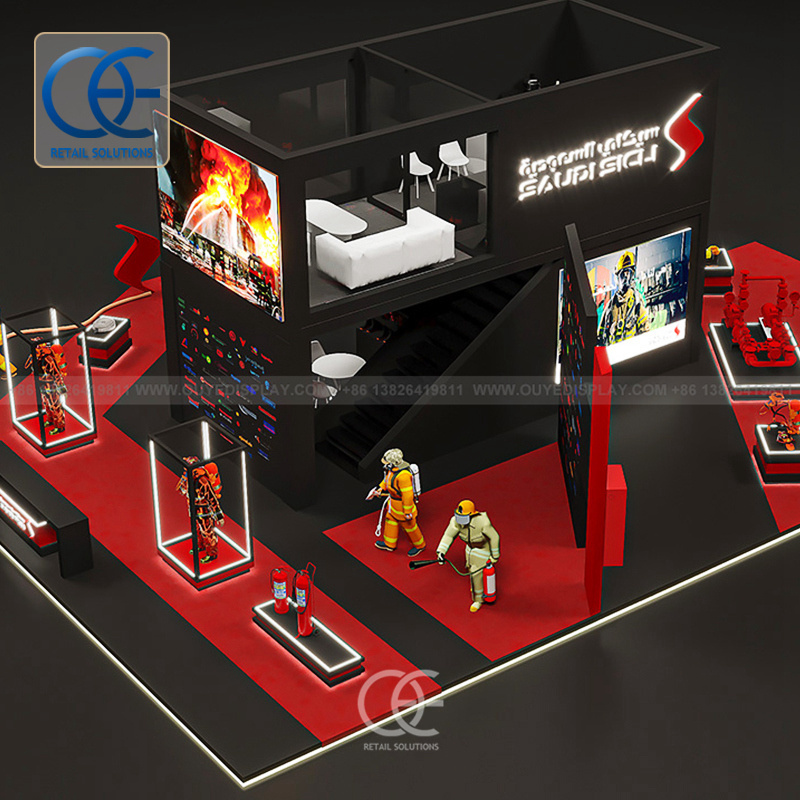 Factory Aluminum Expo Stand Showcase Recyclable Exhibits Display Sampling Booth Trade Show Booth With Led