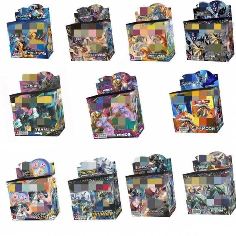 Wholesale Anime Pokmon Pikachu Booster Box Card Poke-mon Trading Gold Game Cards