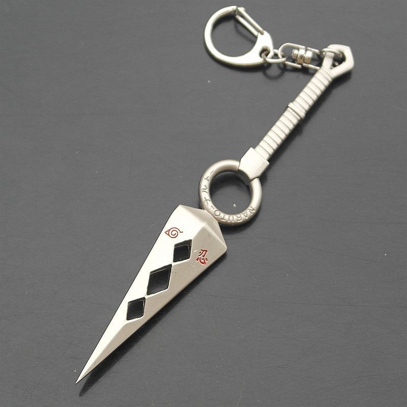 Wholesale High Quality Anime Kakashi Sword Ninja Kunai Zinc Alloy Weapon Pendant Keychains