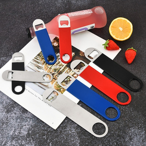 Custom Logo Print Stainless Steel Blank Bar Blade Speed Opener Metal Flat Beer Bottle Opener