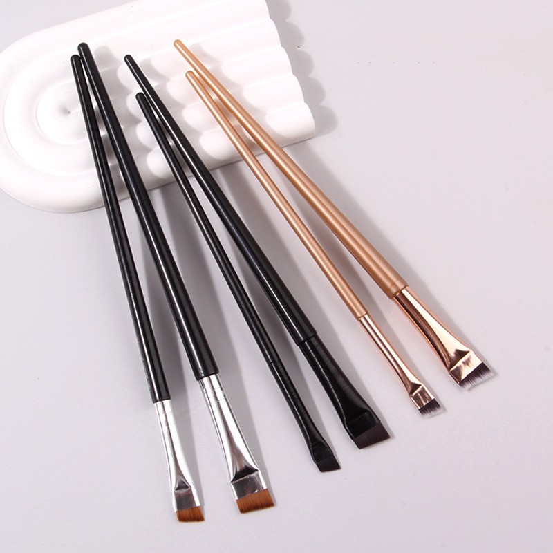 Portable Brow Liner Contour Brush Super Thin Flat and Straight Outline Eyeliner Brush Angled Sharp Fine Oblique Eyebrow Brush