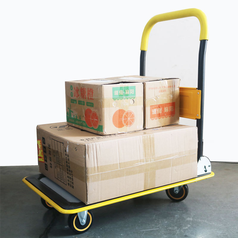 Heavy Shopping mall goods trolley hand cart mobile turnover warehouse platform truck