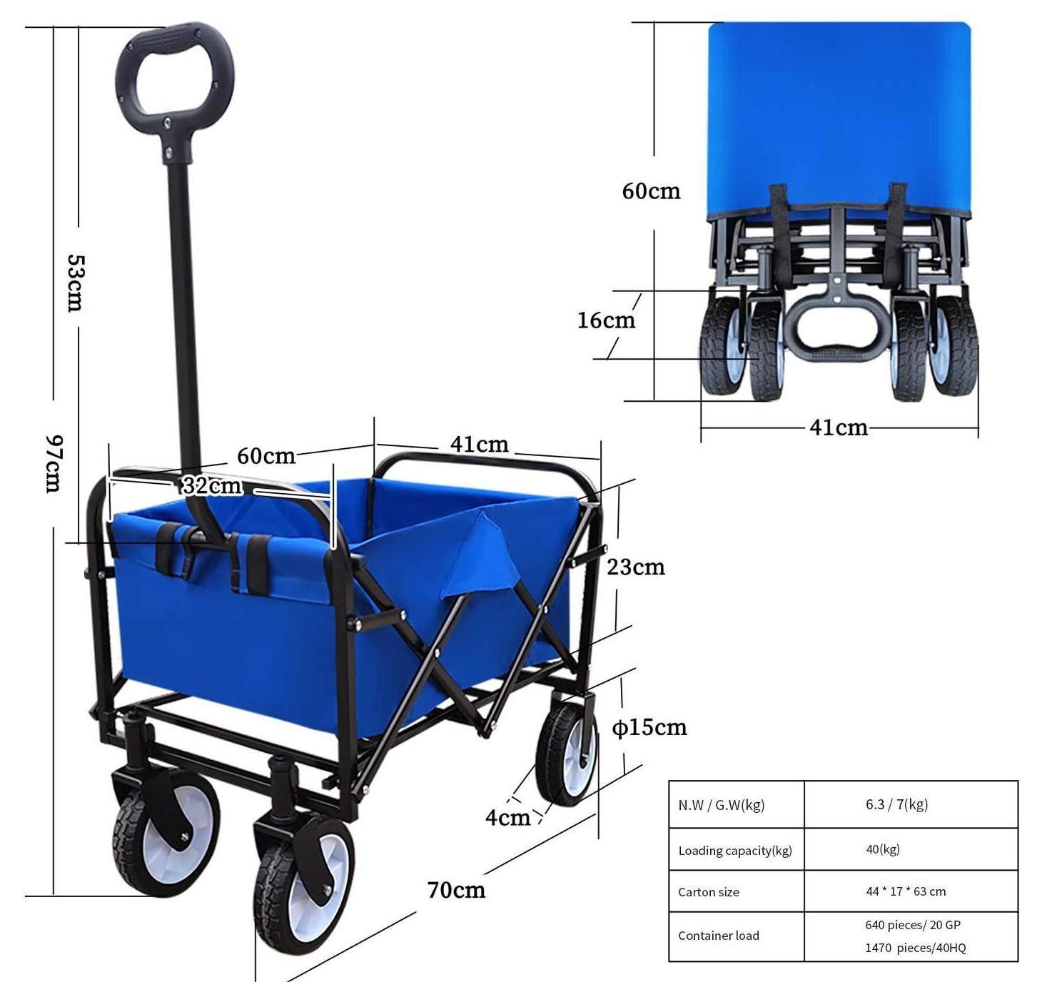 bollerwagen garden trolley folding wagon Heavy Duty Foldable Camping trolley Utility Wagon Foldable Trolley 4 Wheel