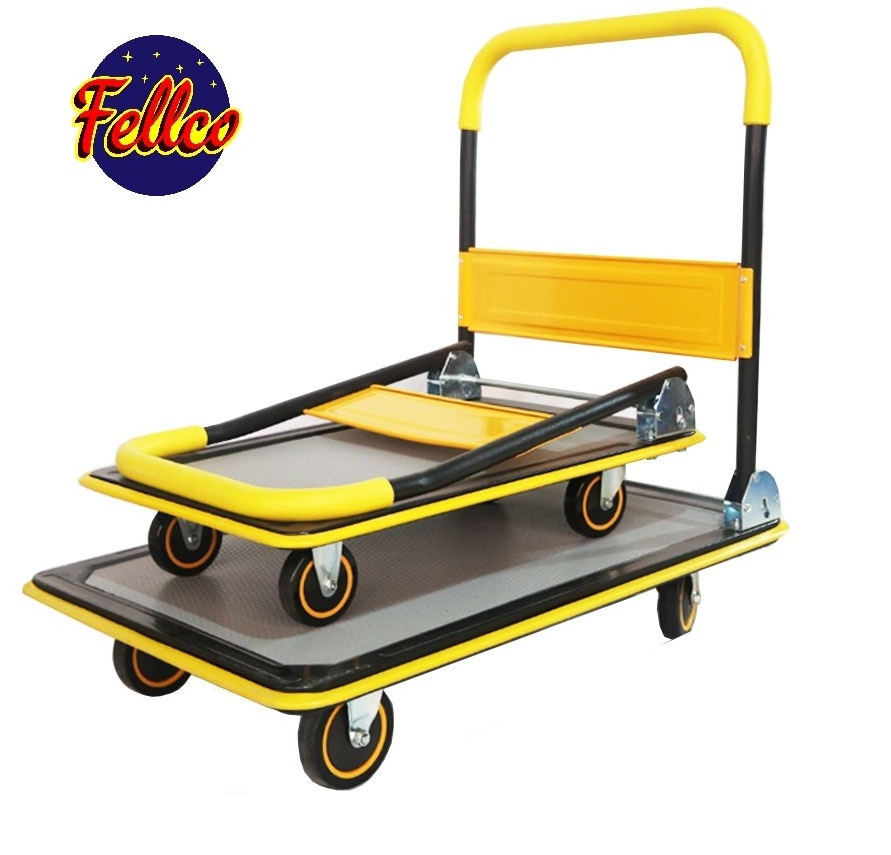 Heavy Shopping mall goods trolley hand cart mobile turnover warehouse platform truck