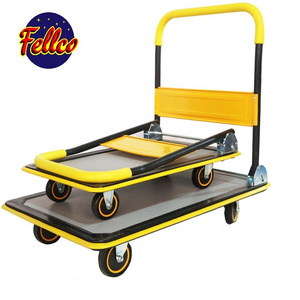 Heavy Shopping mall goods trolley hand cart mobile turnover warehouse platform truck